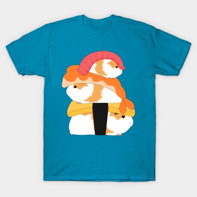 Guinea Pig Sushi T-Shirt by LulululuPainting